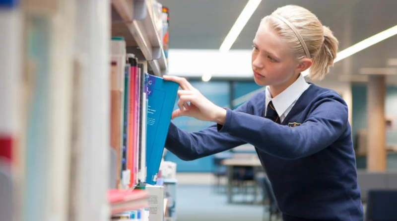 ingiltere kütüphane kartı ve kitaplar ve öğrenci